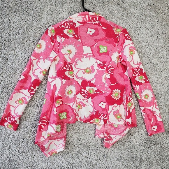 Lilly Pulitzer Women Floral Knit Cardigan Size Small Resort Casual Coastal Layer - Picture 7 of 11